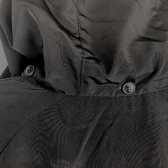 Black and Taupe 1 Madison Hooded Raincoat with Detachable Hood - Picture 5 of 6